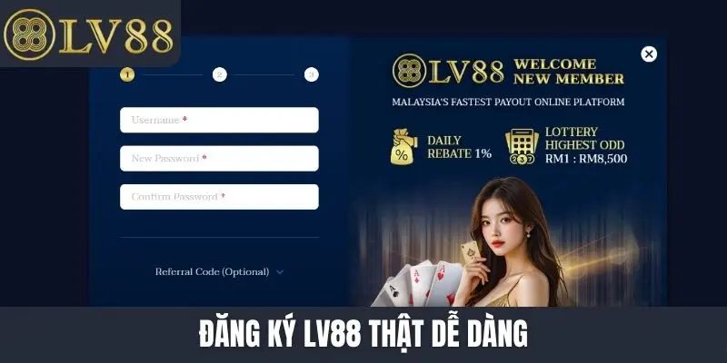 Đăng ký LV88 thật dễ dàng